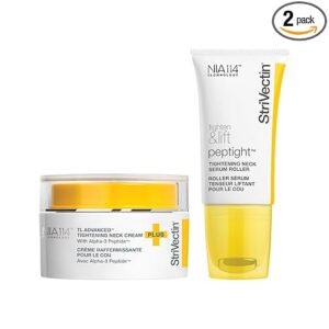 StriVectin Tighten & Smooth Neck Cream and Neck Serum Roller Anti-aging Skin Care 2-Piece Set