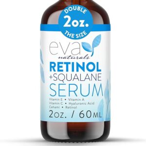 Eva Naturals Retinol + Squalane Serum – Anti Aging Face Serum for Wrinkles