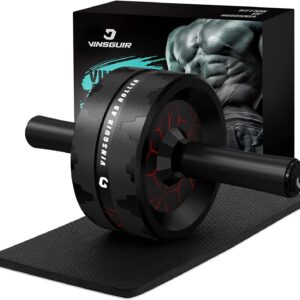 VINSGUIR Ab Roller Wheel, Abs & Core Workout Equipment for Home Gym with Knee Pad Accessories