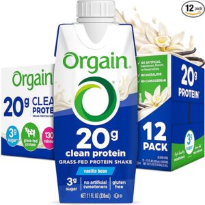 Orgain Clean Protein Shake, Grass Fed Dairy, Vanilla Bean